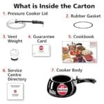 Hawkins Contura Black XT Induction Compatible Aluminium Inner Lid Pressure Cooker, 3 Litre, Black (CXT30) - Image 5