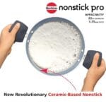 Hawkins Nonstick Pro 0.9 Litre Appachatty, Mini Kadhai, Appachatti, Appachetty, Appam Pot Maker, Deep Fry Pan with Glass Lid, Granite Kadai - Image 3