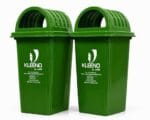 Cello Kleeno Dome Lid Plastic Garbage Dustbin Bucket 60 LTR Green - Pack of 2