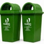 Cello Kleeno Dome Lid Plastic Garbage Dustbin Bucket 60 LTR Green - Pack of 2