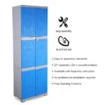 Cello Novelty Large Plastic Cupboard with Lock(Blue and Grey) & Novelty Large Plastic Cupboard with Lock(Green and Yellow) - Image 4