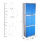 Cello Novelty Large Plastic Cupboard with Lock(Blue and Grey) & Novelty Large Plastic Cupboard with Lock(Green and Yellow) - Image 3