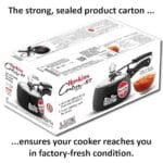 Hawkins 1.5 Litre Contura Black XT Pressure Cooker, Small Induction Cooker, Extra Thick Handi Cooker, Black (CXT15) - Image 4