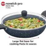 Hawkins Nonstick Induction Pasta Pan, 26 cm Diameter, Granite Fry Pan, Blue (ICP26G) - Image 3