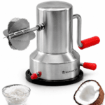 Wonderchef Coconut Scraper, Sturdy Stainless-Steel Body, Sharp Blades, Durable Tabletop Handy Kitchen Tool, Suction Base for Stability, Scraper Shredder Peeler, Safe & Quick, Silver