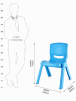Cello Rock Comfortable Kids Chair with Backrest for Study Chair|Play|Dining Room|Bedroom|Kids Room|Living Room|Indoor-Outdoor|Dust Free|100% Polypropylene Stackable Chairs, Blue - Image 5