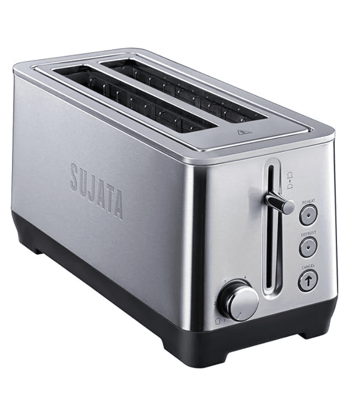 Sujata 4-slice pop-up toaster with 1500W power in stainless steel finish