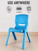 Cello Rock Comfortable Kids Chair with Backrest for Study Chair|Play|Dining Room|Bedroom|Kids Room|Living Room|Indoor-Outdoor|Dust Free|100% Polypropylene Stackable Chairs, Blue - Image 4
