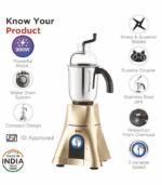 BOSS Mixer Grinder Dry Grinding Turmeric and Spices in Stainless Steel Jar