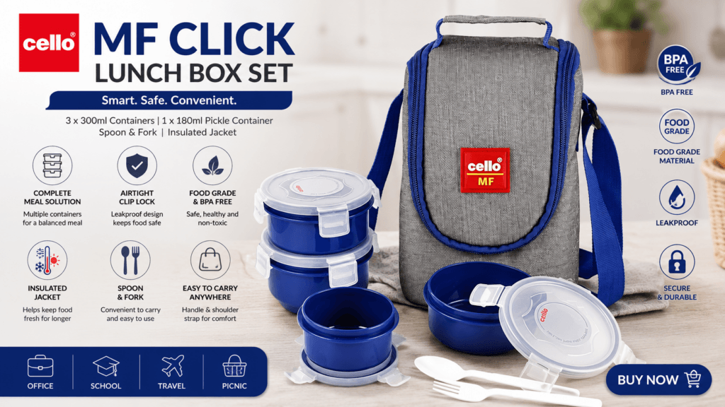 CELLO MF CLICK LUNCH BOX SET