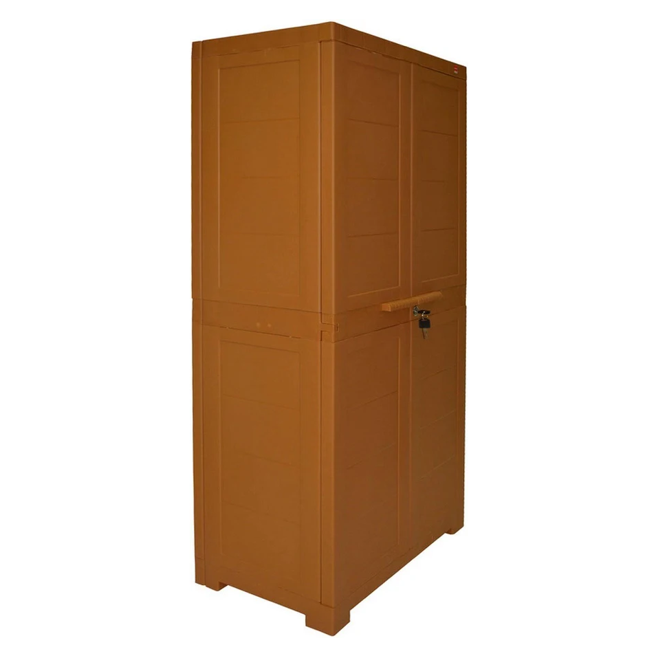 Cello Novelty Big storage cupboard in brown, shown complete on a white background