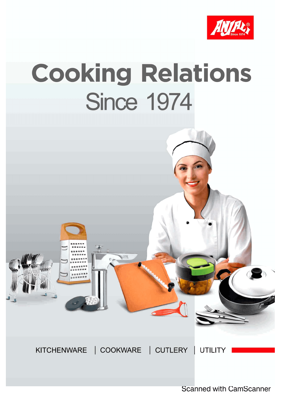 Anjali kitchenware catalog cover